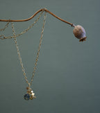 OOAK Sapphire Cluster Pendant - 18ct yellow gold with a one-of-a-kind sapphire