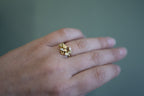 Baguette-cut Diamond Cluster Ring - 18ct gold and Diamond Ring