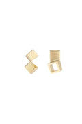 classic square studs - 18ct gold earrings
