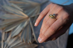 Rosalie Ring - 18ct gold Montana Sapphire and diamond cluster ring
