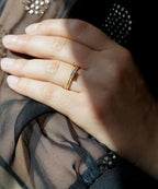 Double banded baguette solitaire