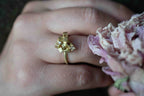 Rose Cluster - 18ct gold and Rose Cut Diamond Engagement Ring