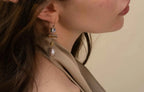 Dawn Earrings - Sterling silver, 18ct gold, moonstone, pearl, citrine earrings