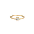 classic solitaire engagement ring - 18ct gold and 0.23ct diamond