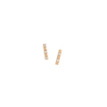 Diamond bar studs - 18ct gold earrings