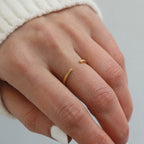 open latitude wedding ring - 18ct gold ring