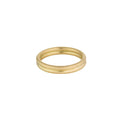 Double round latitude wedding band - 18ct gold wedding ring