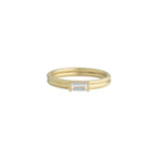 Double banded baguette solitaire