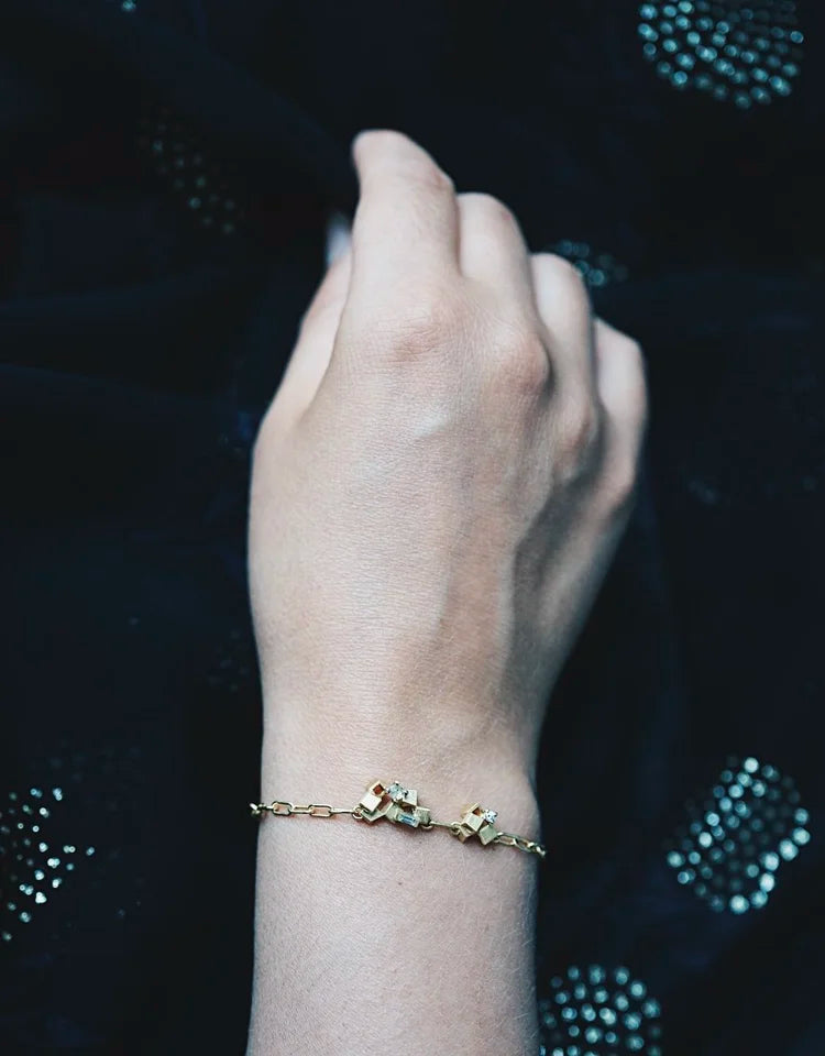 Rosalie Bracelet - 18ct Gold and Diamond Bracelet
