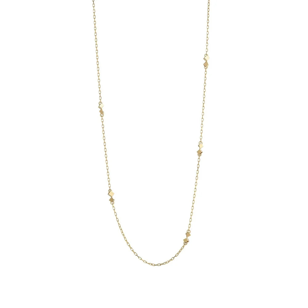 Five Square Necklace - 18ct gold necklace