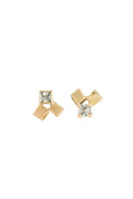 Mini Gem Stud - 18ct Gold and Green Sapphires