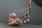 Melina Earrings - Yellow gold, sapphire, beryl & pearl earrings