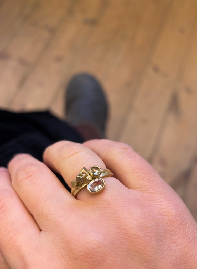 Latitude Pink Morganite ring - 18ct Yellow Gold