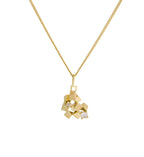 Icy Rose Cluster - 18ct Gold and Rose-Cut Diamond Pendant
