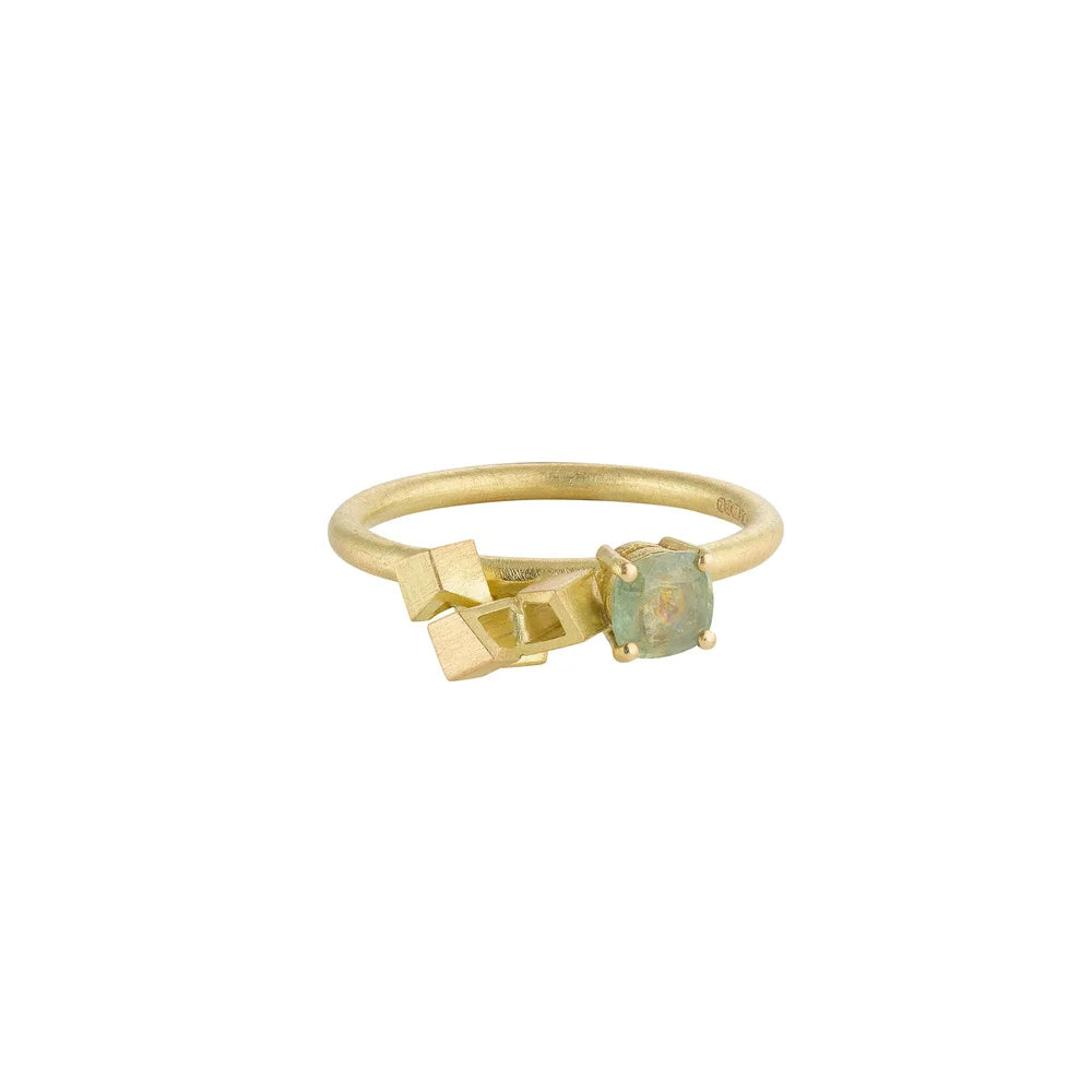 Ivy Cluster Ring - 18ct gold and Montana Sapphire Ring