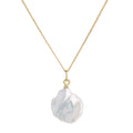 Venus Pendant - 18ct gold and keshi pearl necklace