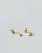 mini square studs - 18ct gold studs