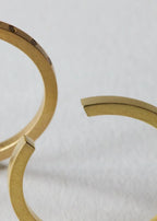 open latitude wedding ring - 18ct gold ring