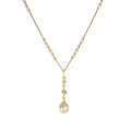 OOAK Malina Pendant - 18ct yellow gold with beryl and sea water pearl