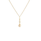 OOAK Malina Pendant - 18ct yellow gold with beryl and sea water pearl