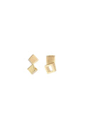 mini square studs - 18ct gold studs