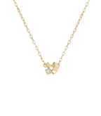 Mini Cluster Necklace - 18ct Yellow Gold and Diamond
