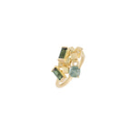 Montana Sage - 18ct gold Montana Sapphire and tourmaline cluster ring