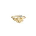 Ocean Treasure cluster ring - 18ct gold and Sapphire ring