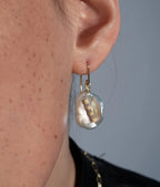 (Birth of) Venus earrings - 18ct gold and keshi pearl earrings