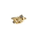 OOAK Princess-cut Sapphire Cluster Ring
