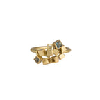 OOAK Princess-cut Sapphire Cluster Ring