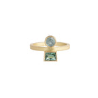 Reflection Ring II - 18ct Gold Tourmaline & Sapphire Ring