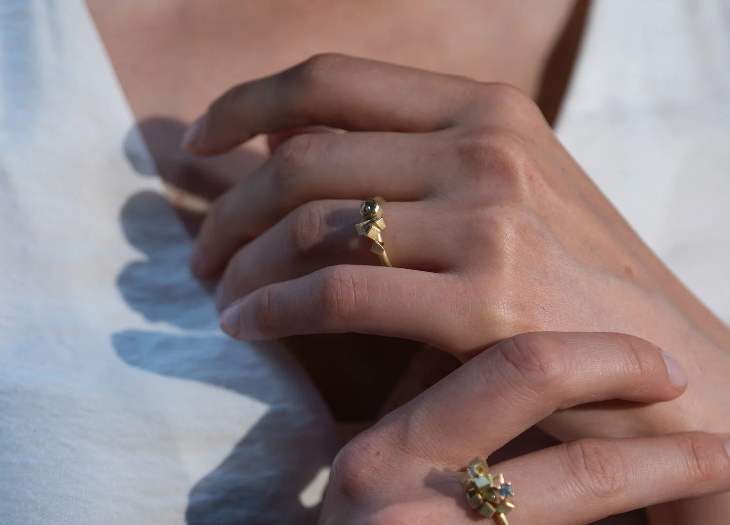 Cognac Diamond Rose - 18ct gold and cognac diamond Ring