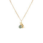 OOAK Sapphire Cluster Pendant - 18ct yellow gold with a one-of-a-kind sapphire