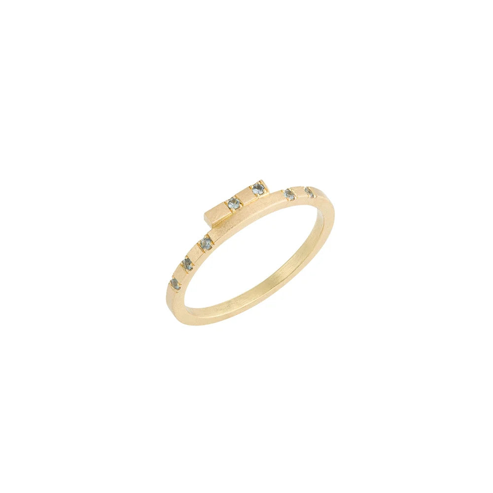 LATITUDE BAR RING - 18ct gold and Sapphire Eternity Ring