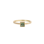 Classic solitaire engagement ring - 18ct gold Green Tourmaline & Diamond