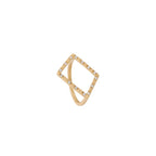 Trapezium Ring - 18ct gold and diamond ring