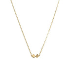 simple square necklace 18ct