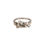 White gold diamond cluster ring - 18ct white gold and princess-cut diamond