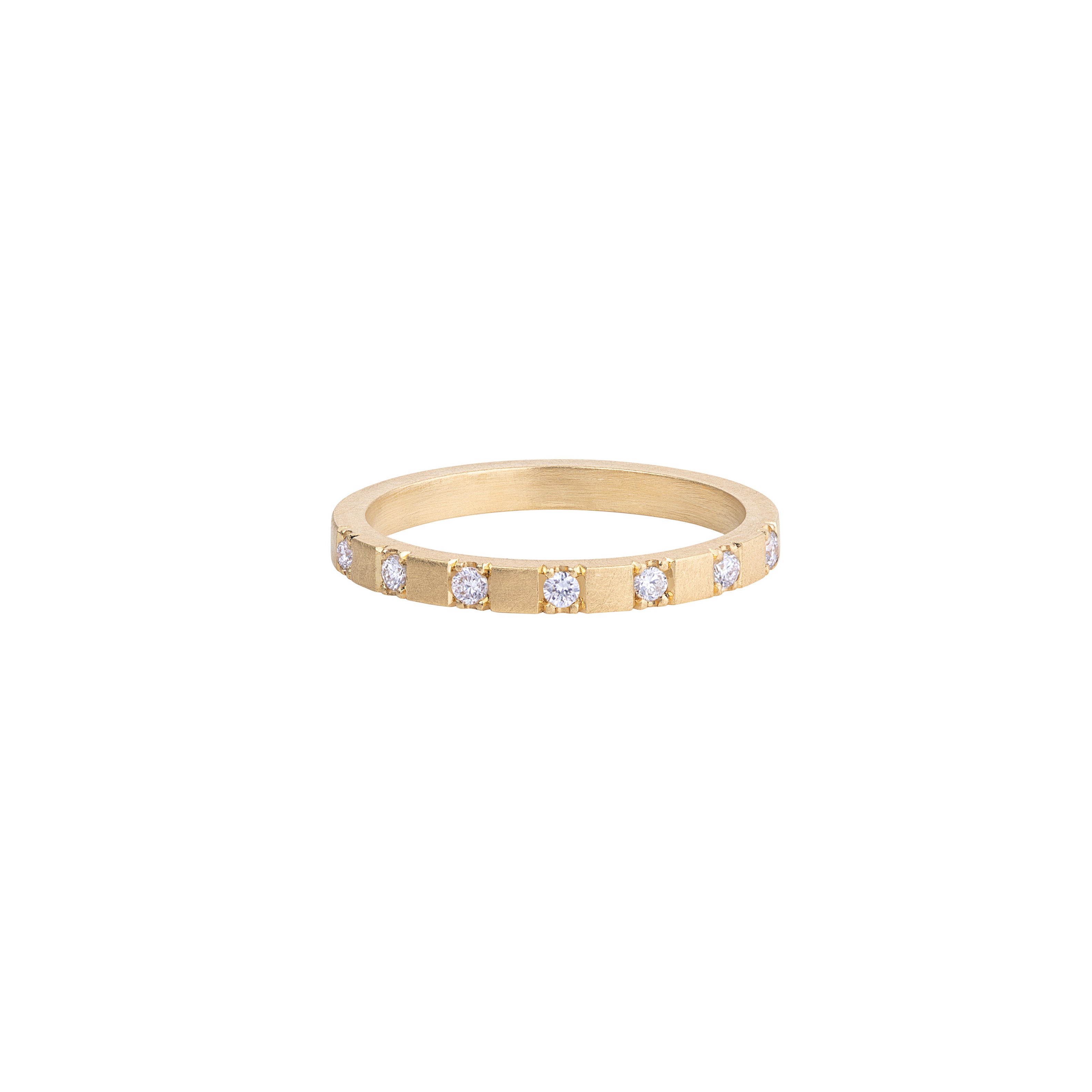 eternity ring II - 18ct gold and brilliant-cut diamonds