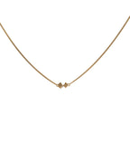 simple square necklace 18ct