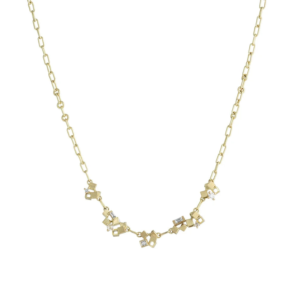 Rosalie Necklace - 18ct Gold and Diamond Necklace